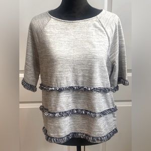 Chicos Faris Fringe Top